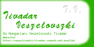 tivadar veszelovszki business card